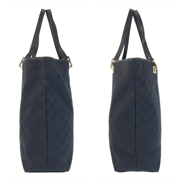 GUCCI Gucci Black Gold Hardware GG Canvas Leather 002 1098 Tote Bag Shoulder ... - Picture 5 of 9